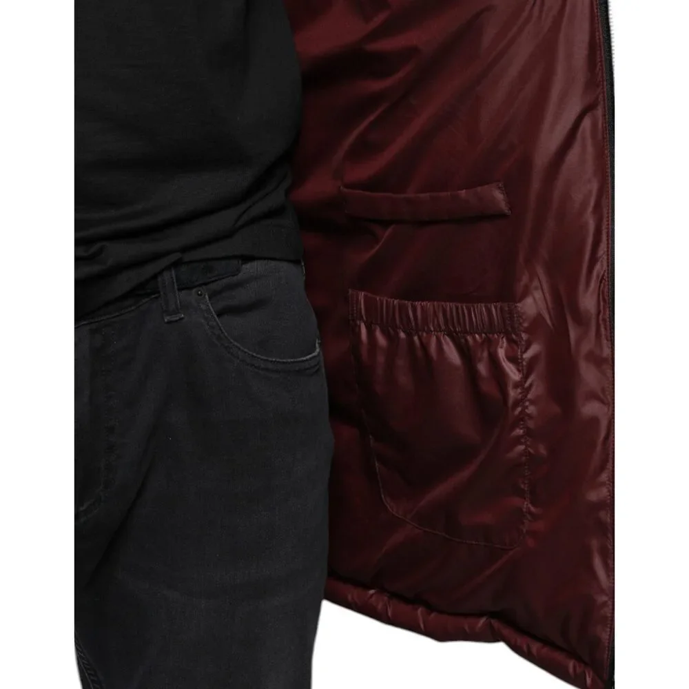 Dolce & Gabbana Black Nylon Hooded Puffer Men Coat Jacket - Picture 8 of 9